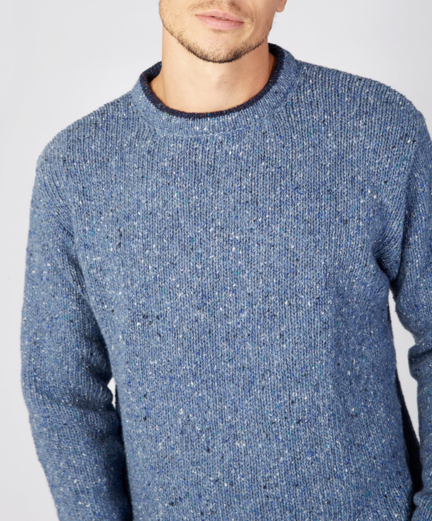 IrelandsEye Knitwear Roundstone Sweater Blue Ocean