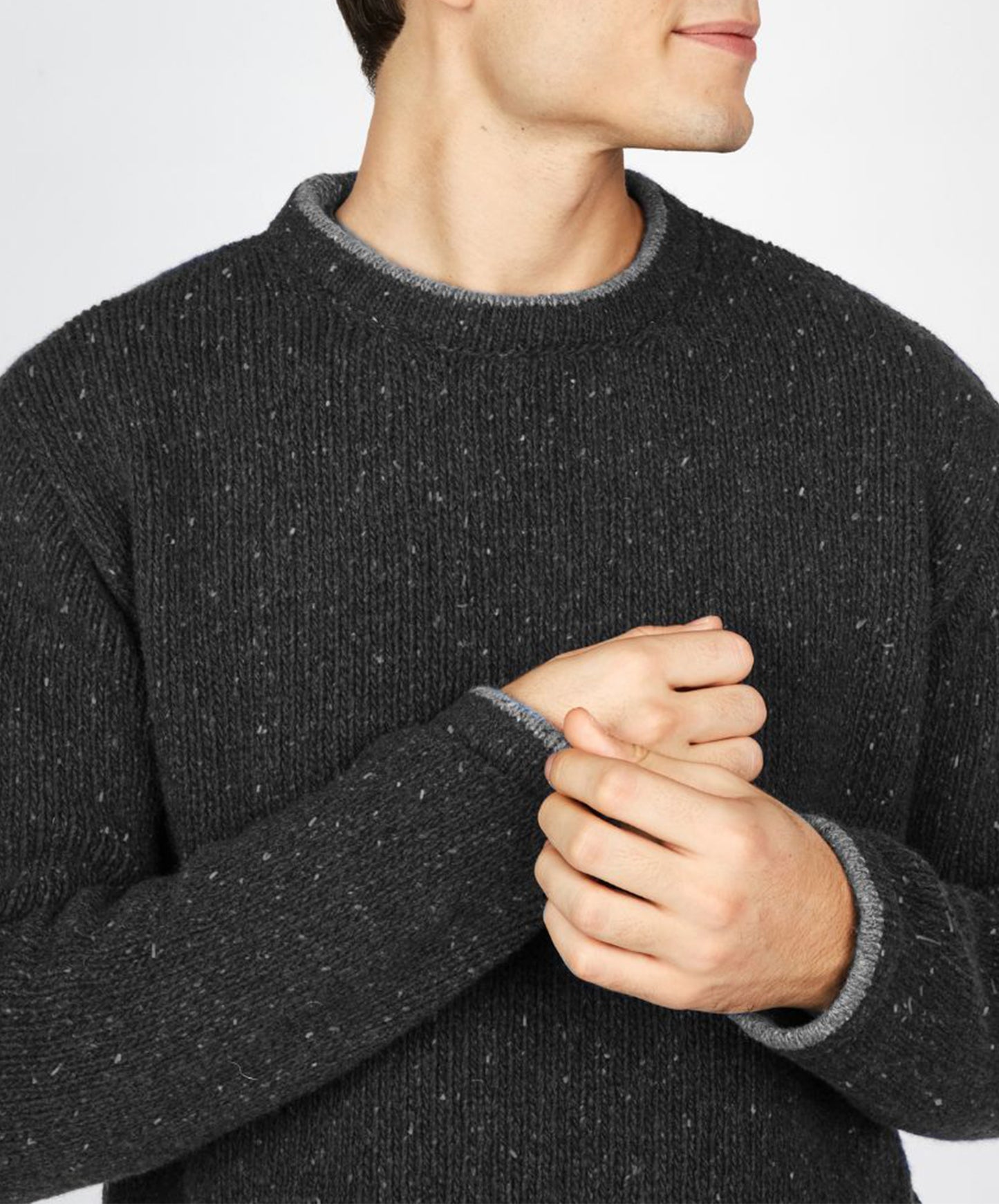 IrelandsEye Knitwear Roundstone Sweater Charcoal