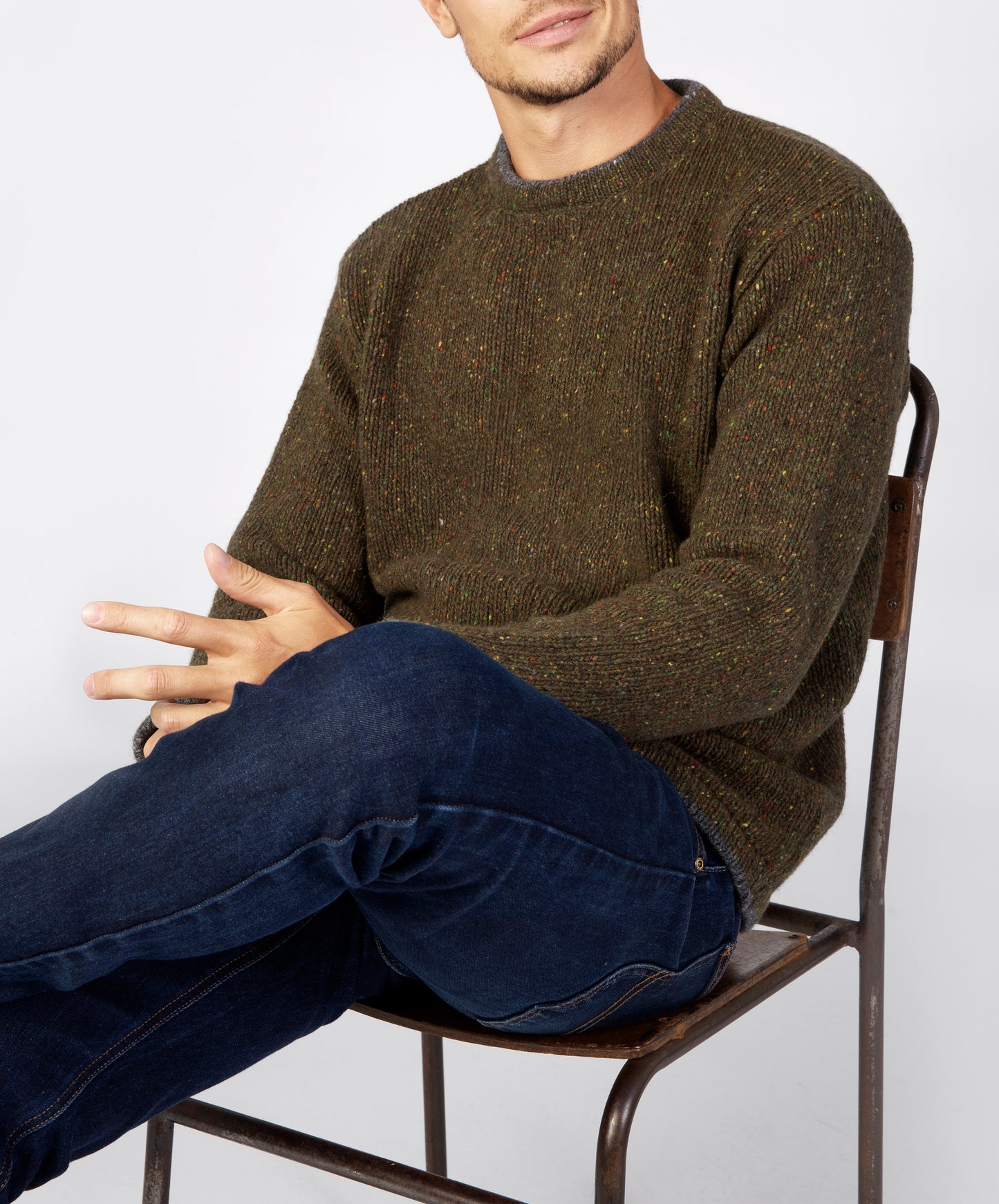 IrelandsEye Knitwear Roundstone Sweater Loden