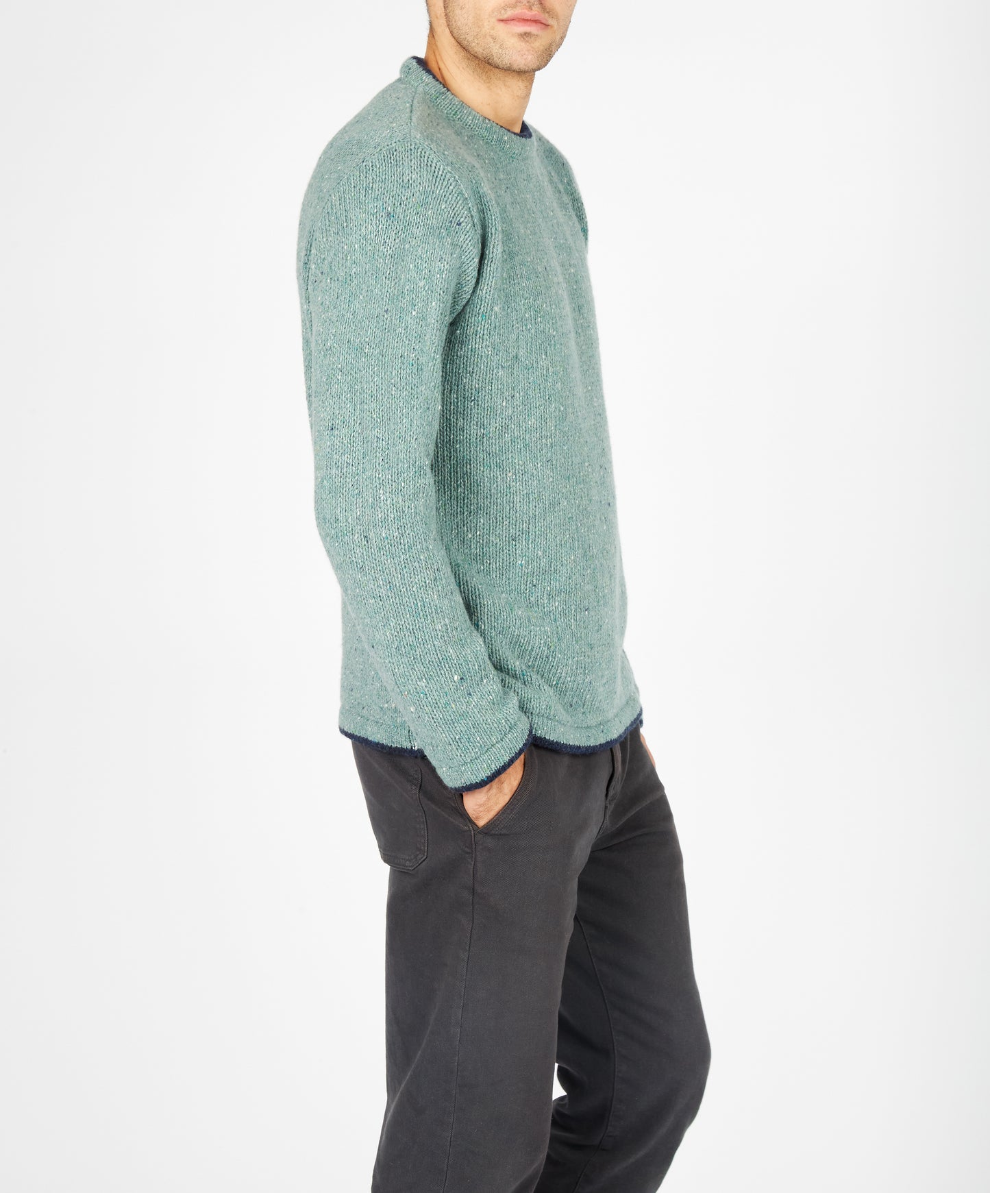 IrelandsEye Knitwear Roundstone Sweater Ocean Mist