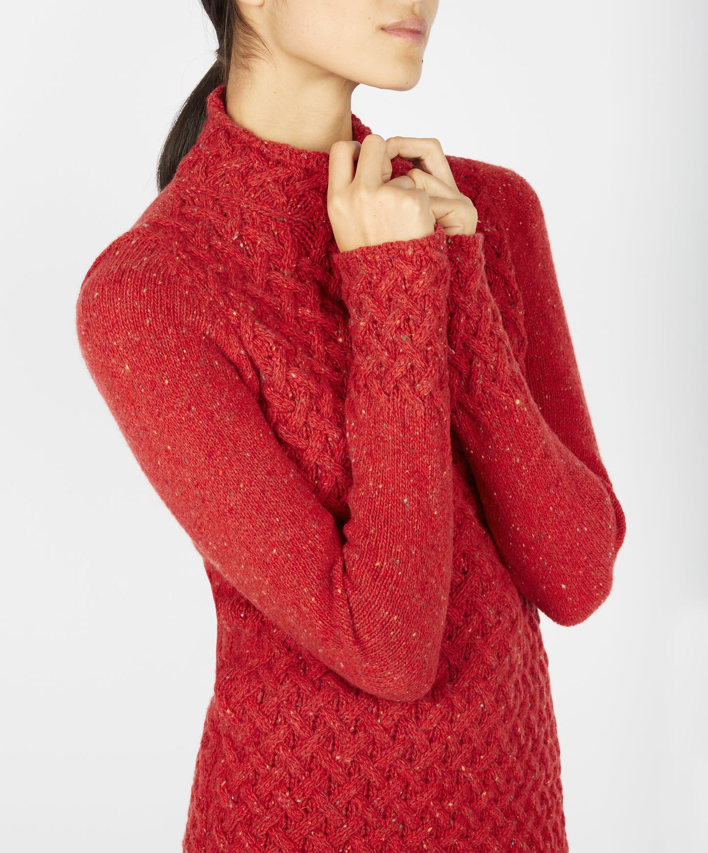 IrelandsEye Knitwear Trellis Sweater Chilli