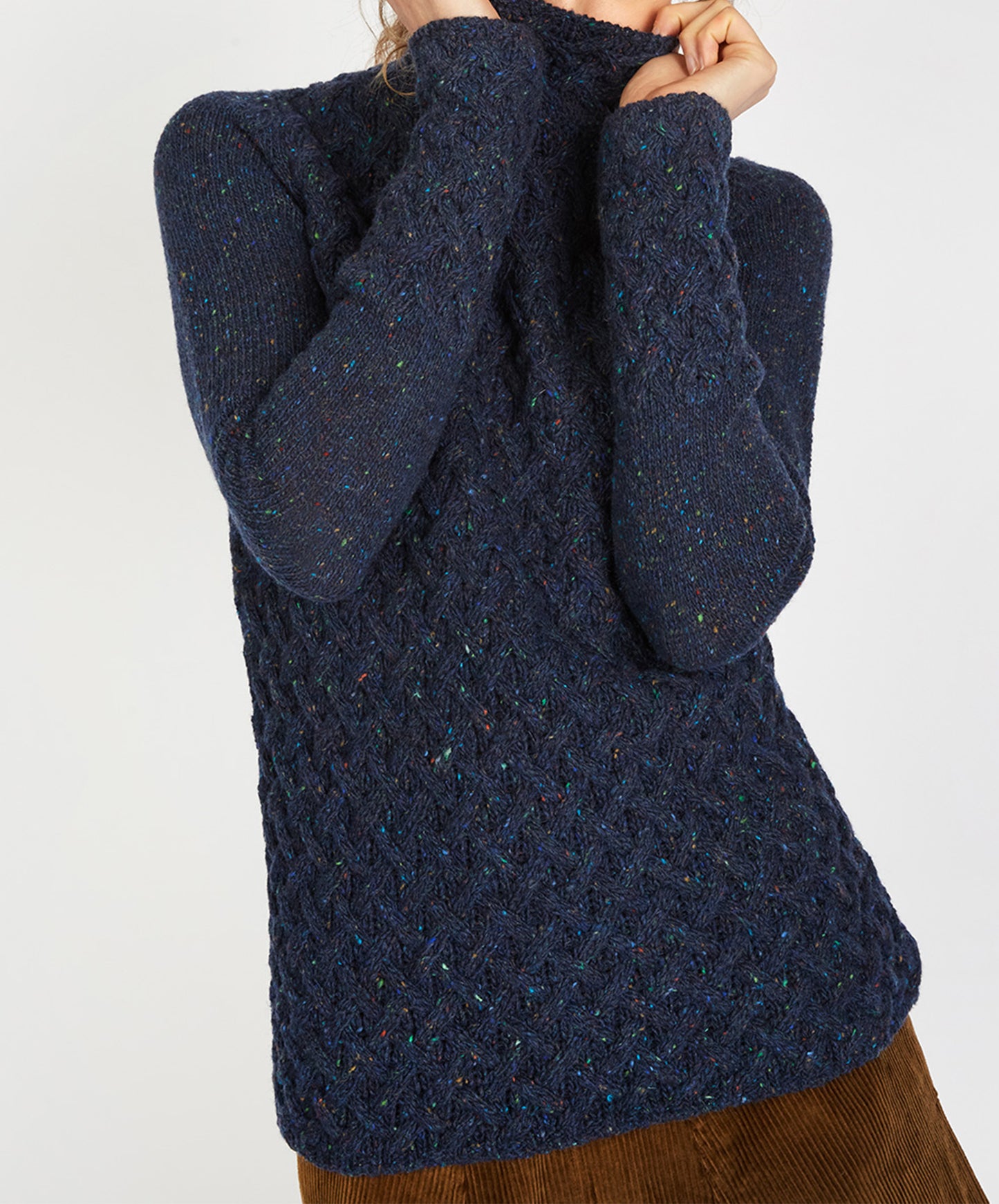 IrelandsEye Knitwear Trellis Sweater Rich Navy