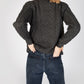 IrelandsEye Knitwear Blasket Honeycomb Stitch Womens Aran Sweater Graphite