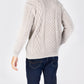  IrelandsEye Knitwear Blasket Honeycomb Stitch Mens Aran Sweater Silver Marl