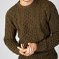IrelandsEye Knitwear Carraig Luxe Aran Sweater Loden