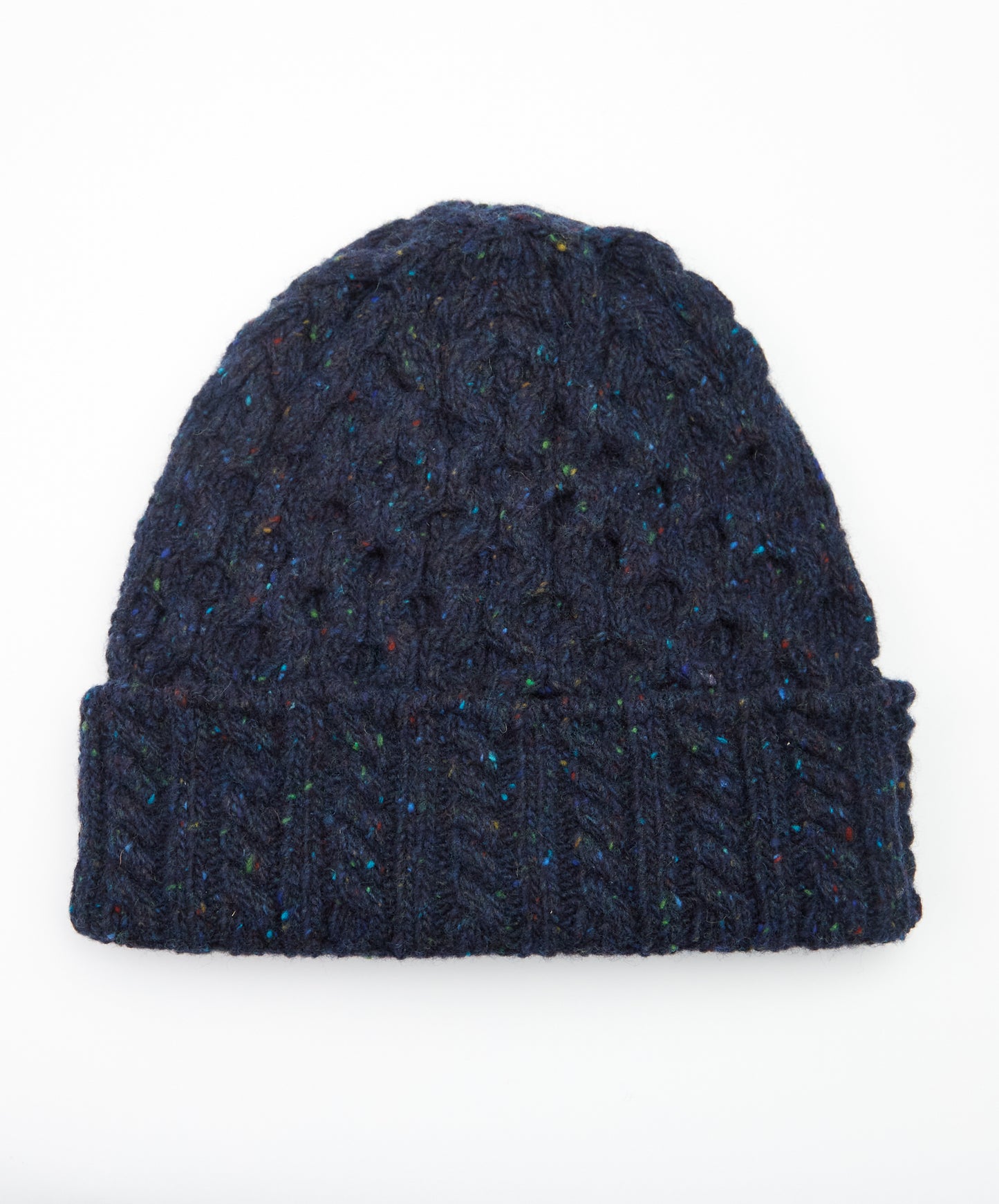 IrelandsEye Knitwear Luxe Aran Hat Rich Navy