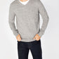 Easy Care V Neck Wool Sweater Grey Smoke