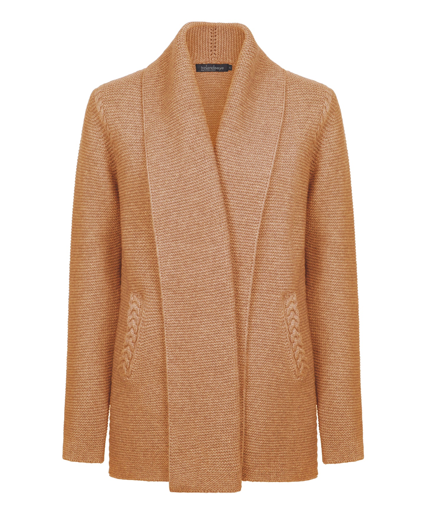 IrelandsEye Knitwear Womens Sutton Cable Cardigan Nutmeg