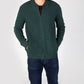 IrelandsEye Knitwear Rockbrook Zipped Ribbed Cardigan Evergreen