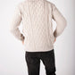 IrelandsEye Knitwear Dris Aran Zip Neck Sweater in Silver Marl