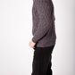 IrelandsEye Knitwear Dris Aran Zip Neck Sweater in Steel Marl