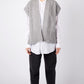 IrelandsEye Knitwear Women's Knitted 'Nettle' Diamond Pattern Vest in Pearl Grey