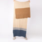 IrelandsEye Knitwear Knitted 'Elder' Contrast Panel Wrap Biscuit Seashell