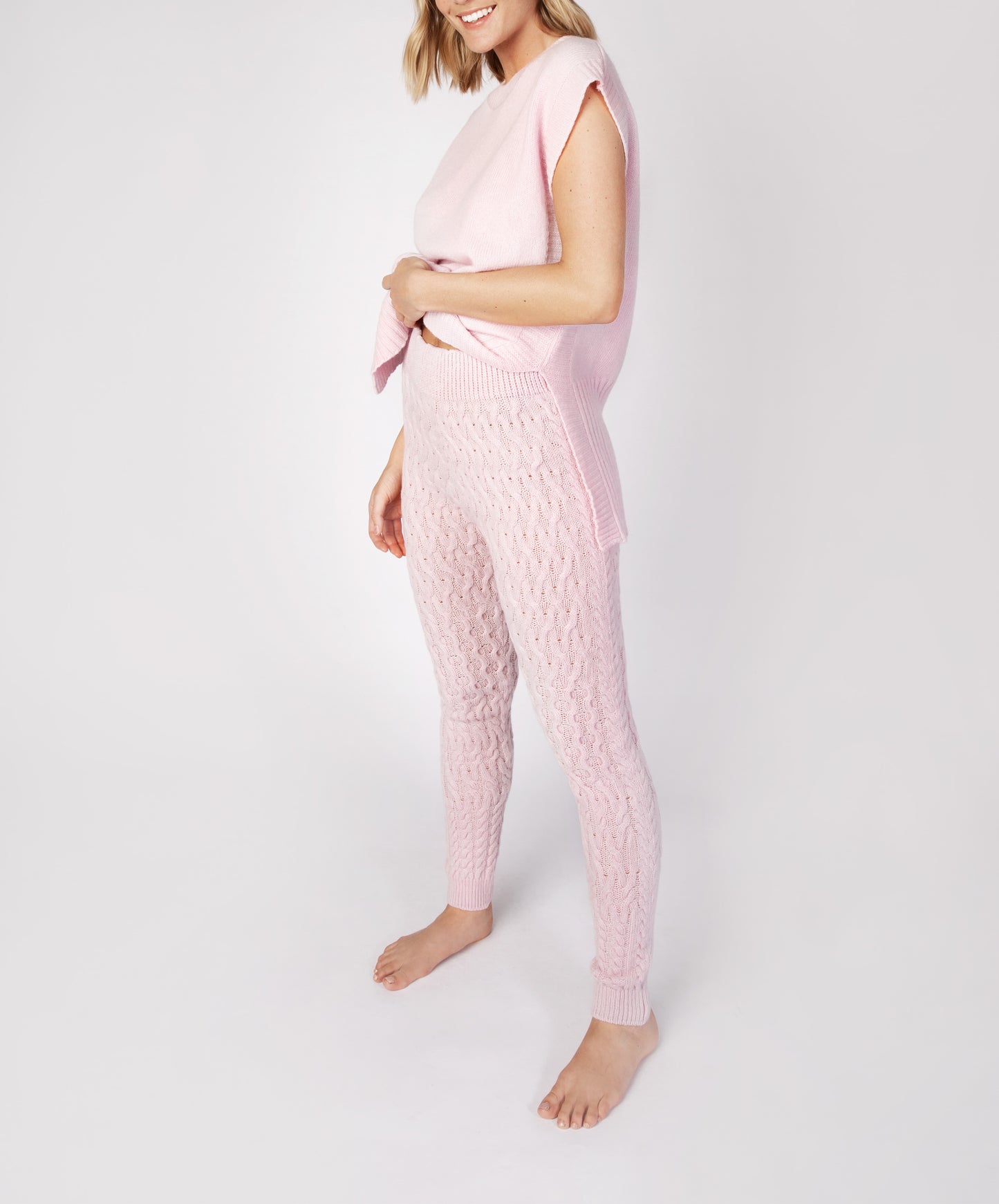 IrelandsEye Knitwear Aran Leggings Blush