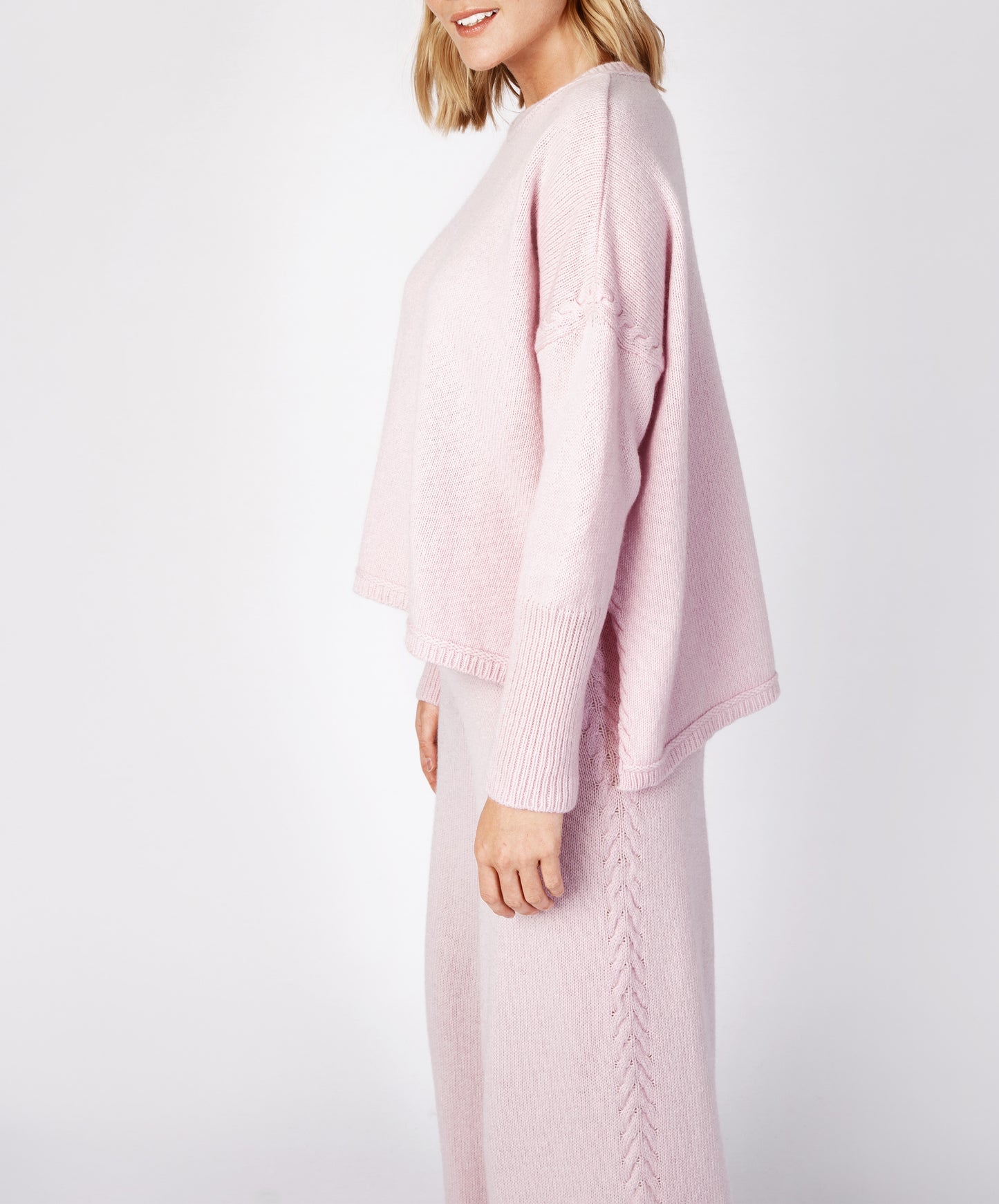 IrelandsEye Knitwear Oversized Jersey Sweater Blush