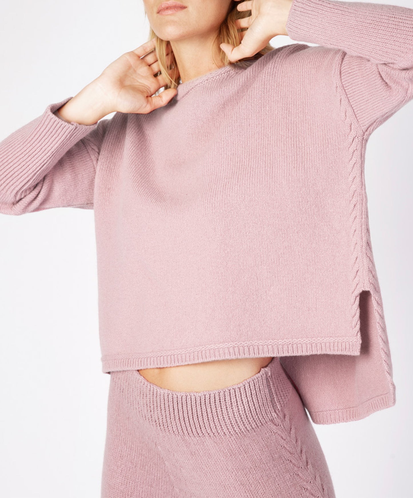 IrelandsEye Knitwear Oversized Jersey Sweater Mauve