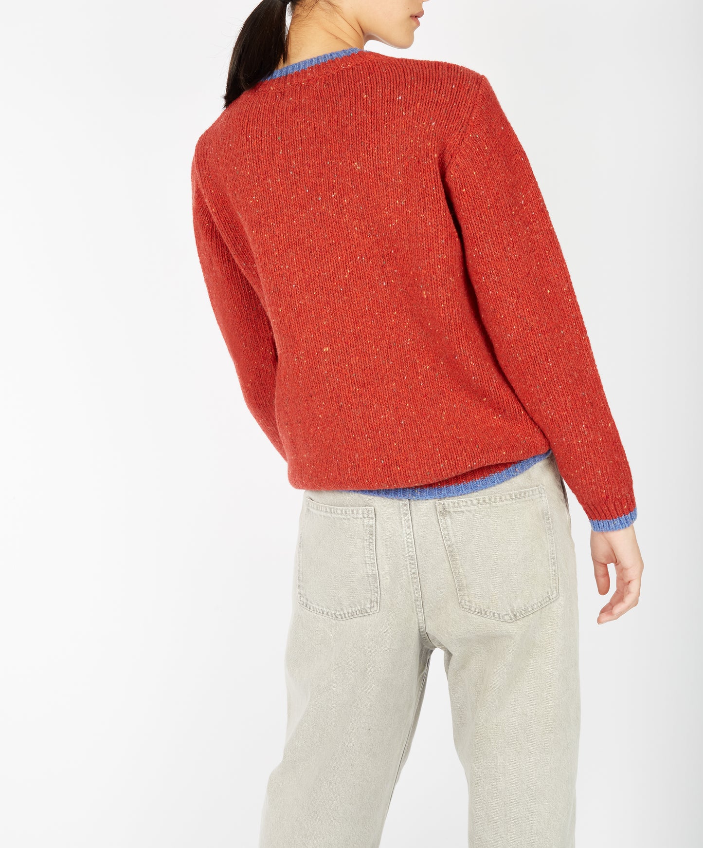 IrelandsEye Knitwear Slaney Crew Neck Sweater Chilli