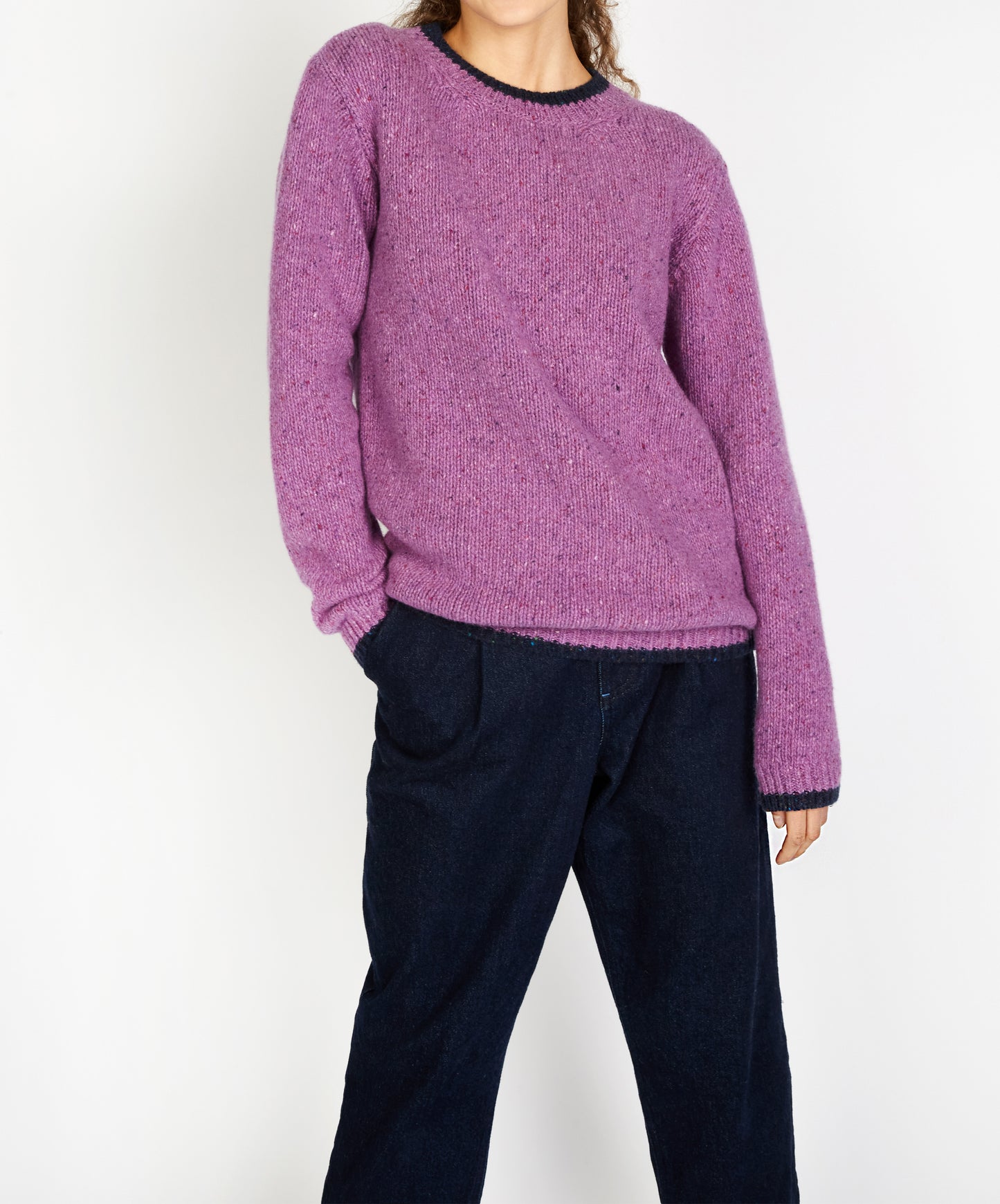 IrelandsEye Knitwear Slaney Crew Neck Sweater Orchid