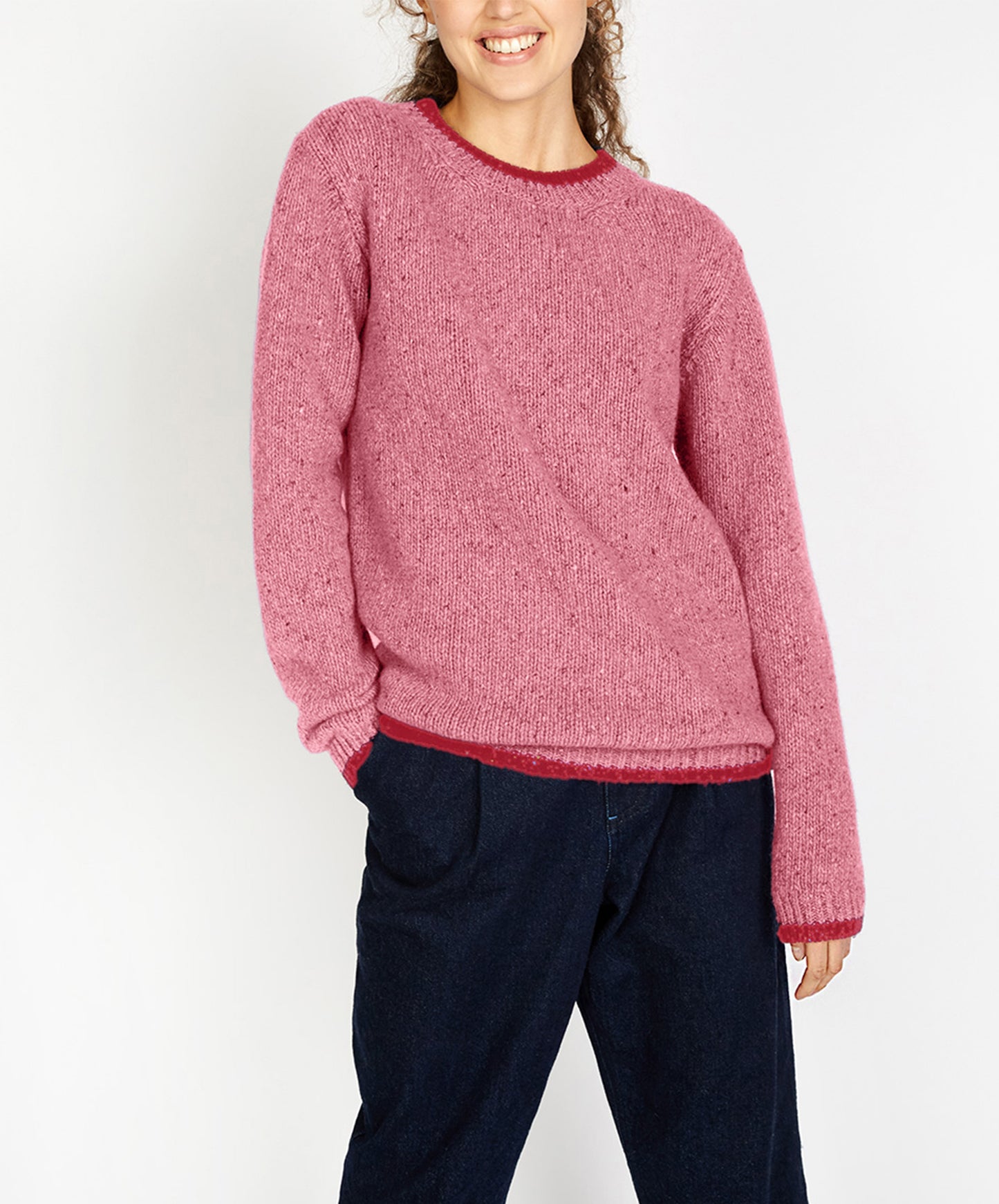 Slaney Crew Neck Sweater Bubblegum Pink