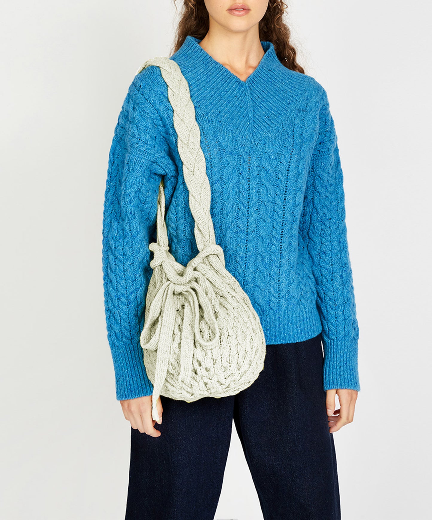 IrelandsEye Knitwear Melinda Bag Chalkstone