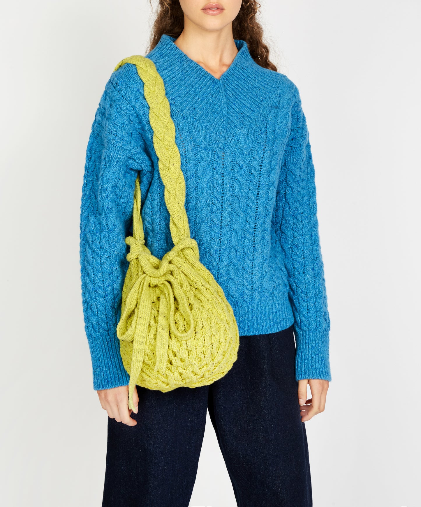 IrelandsEye Knitwear Melinda Bag Chartreuse