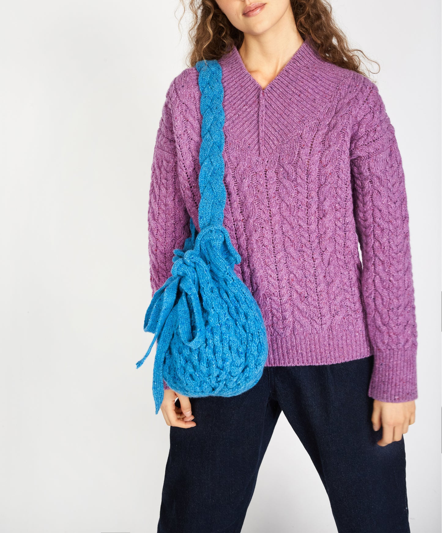 IrelandsEye Knitwear Melinda Bag Forget-Me-Not Blue