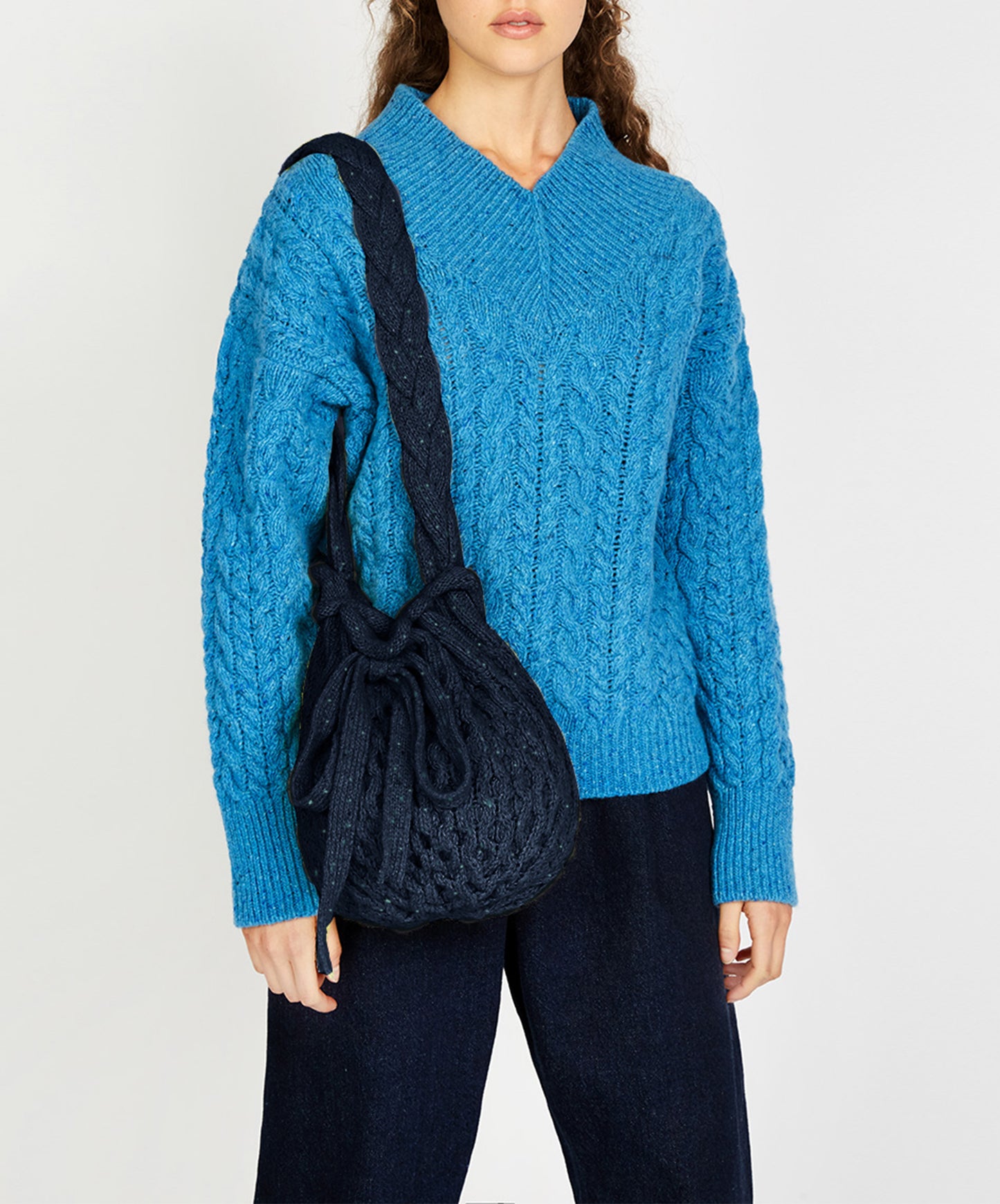IrelandsEye Knitwear Melinda Bag Rich Navy