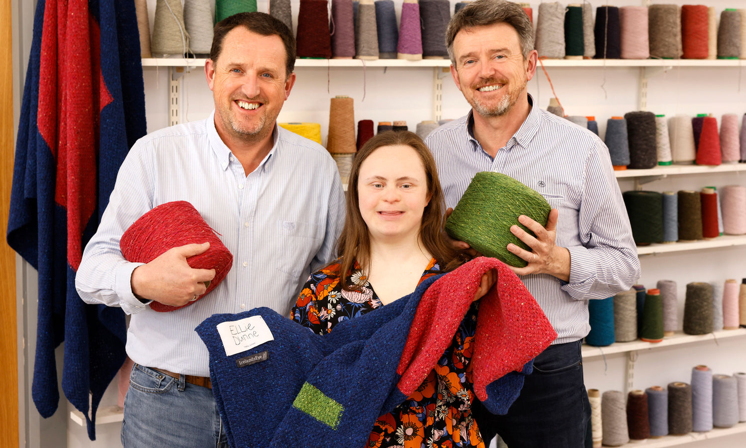 IrelandsEye Knitwear Blocks Moss Stitch Blanket IrelandsEye Ellie Dunne and Paul and Brendan O'Sullivan