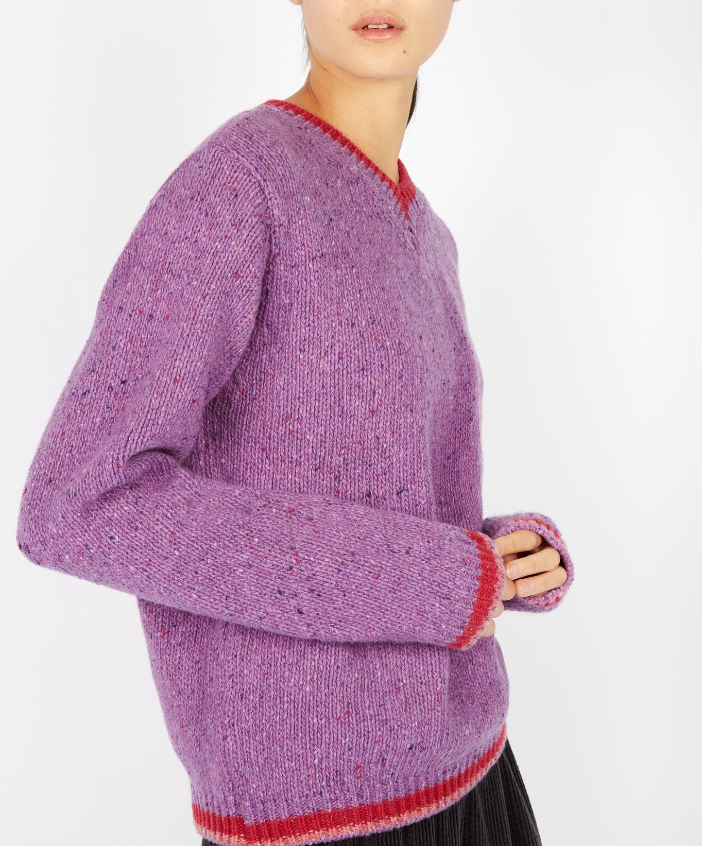 IrelandsEye Knitwear Mespil V neck Orchid