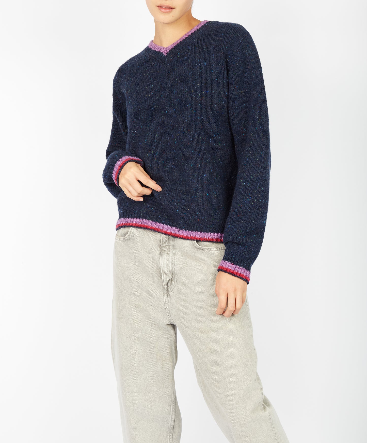 IrelandsEye Knitwear Mespil V neck Rich Navy