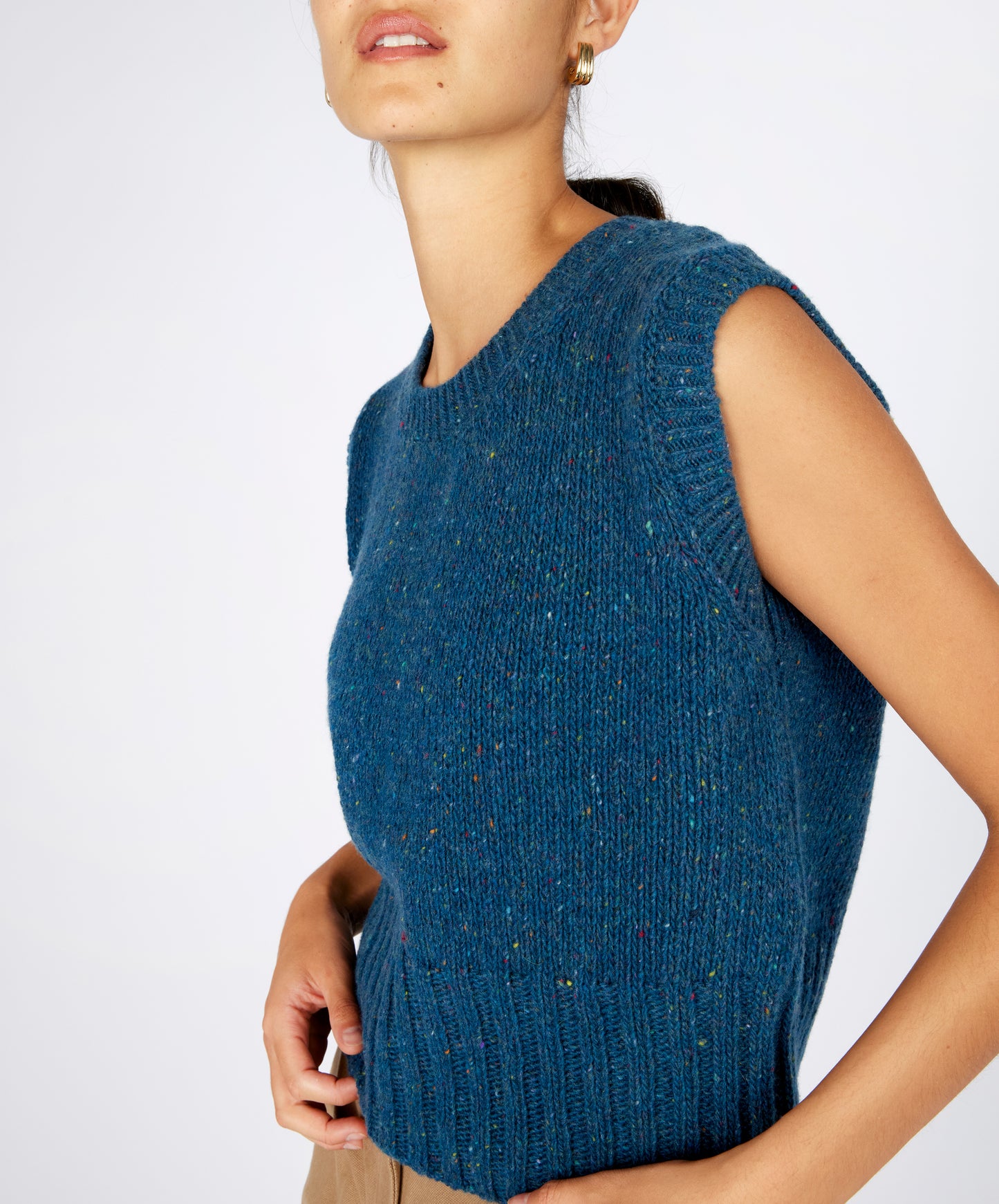 IrelandsEye Knitwear Luna Vest Ink Marl