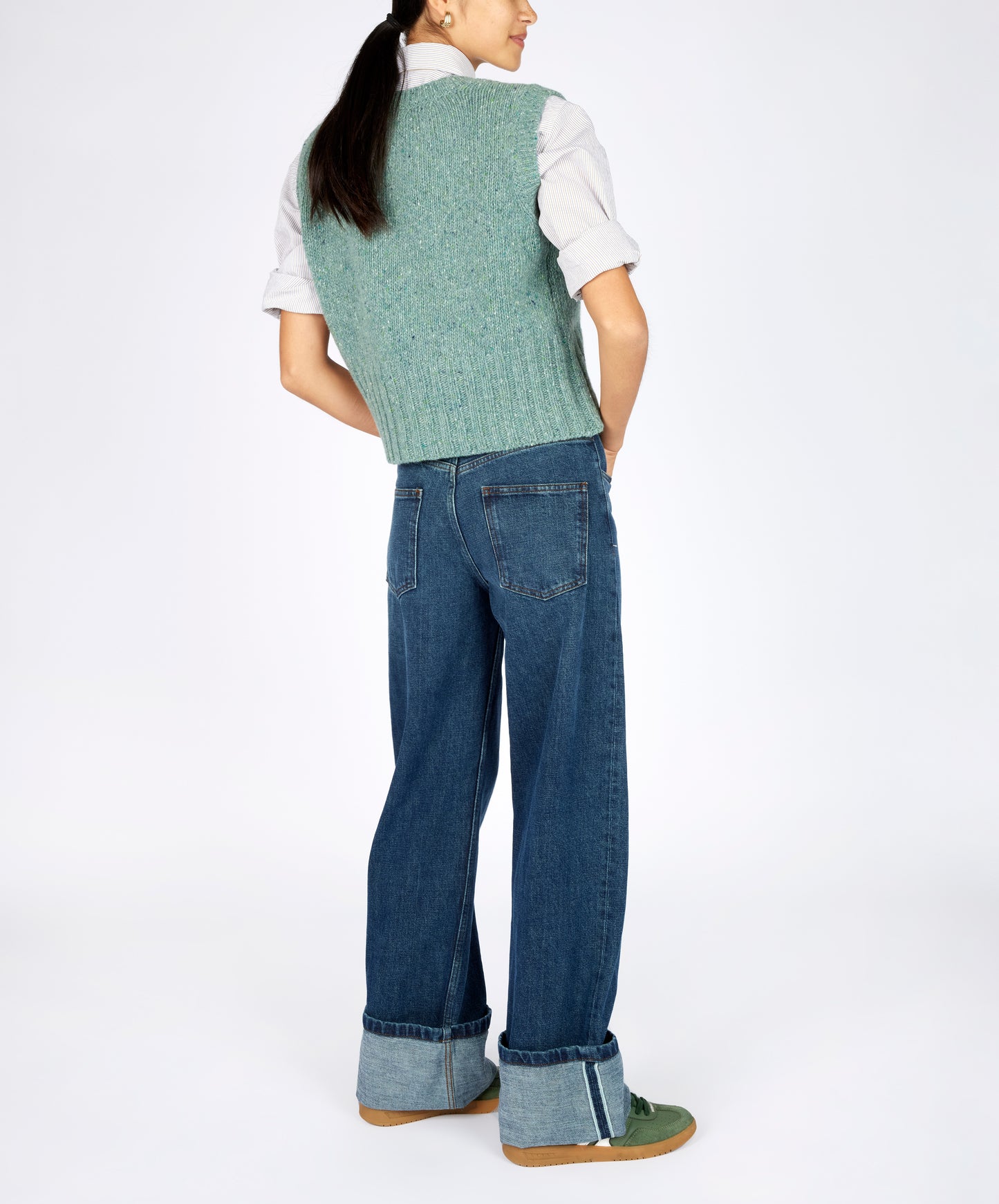 IrelandsEye Knitwear Luna Vest Ocean Mist