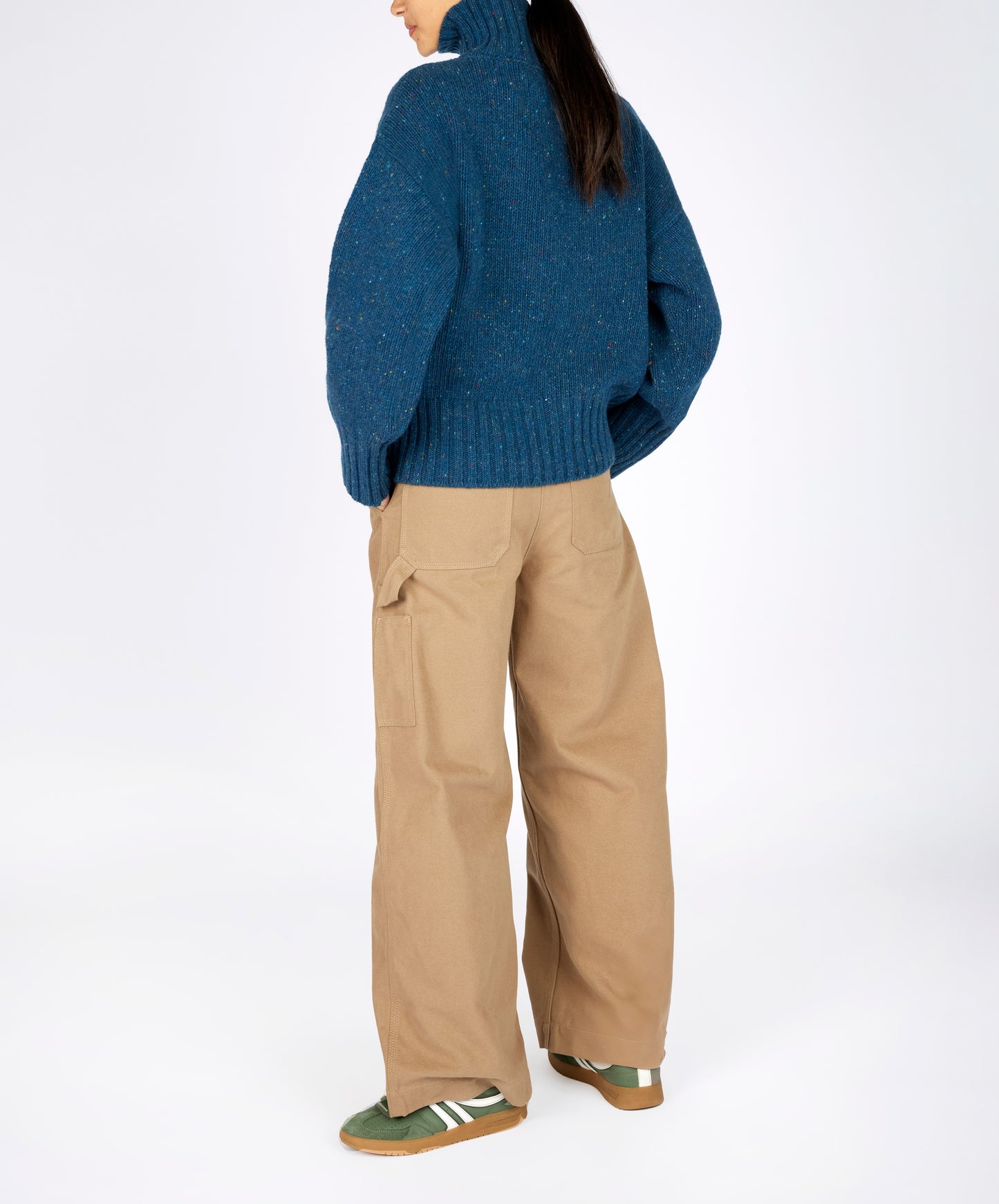 IrelandsEye Knitwear Paige Polo Neck Ink Marl