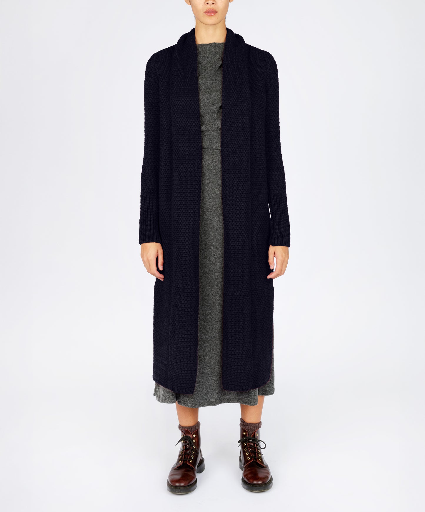 IrelandsEye Knitwear Rathnew textured Coatigan Navy