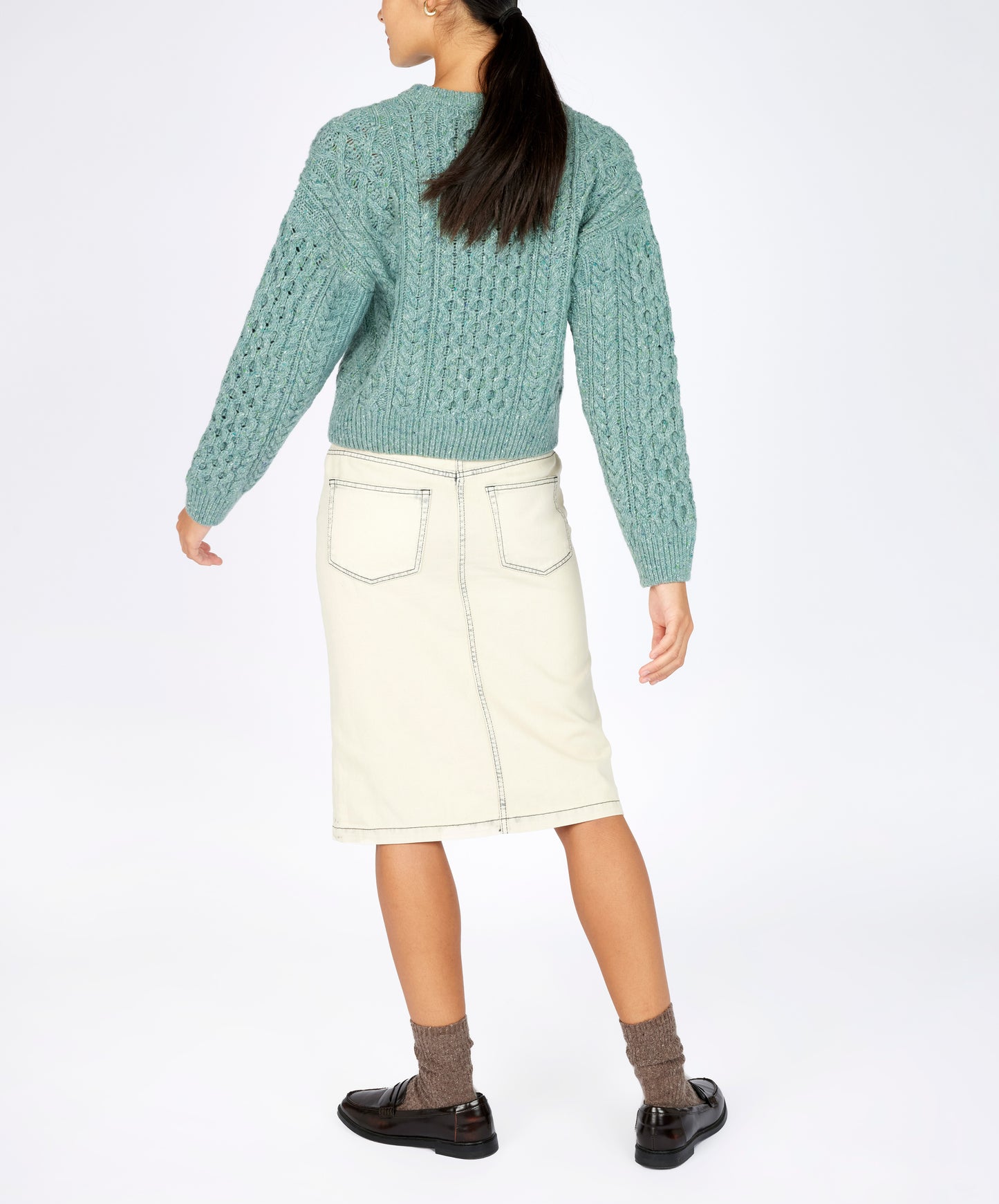 IrelandsEye Knitwear Cara Crew Neck Ocean Mist