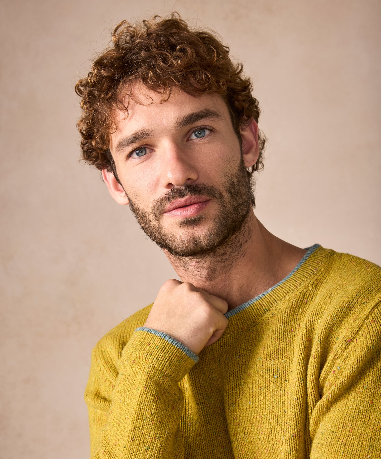 The Newstone Cashmere Crew Neck Jumper Lichen