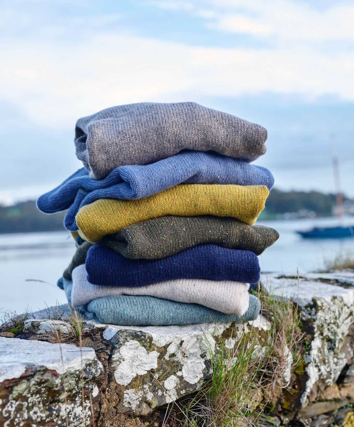 The Newstone Cashmere Crew Neck Jumper Blue Ocean