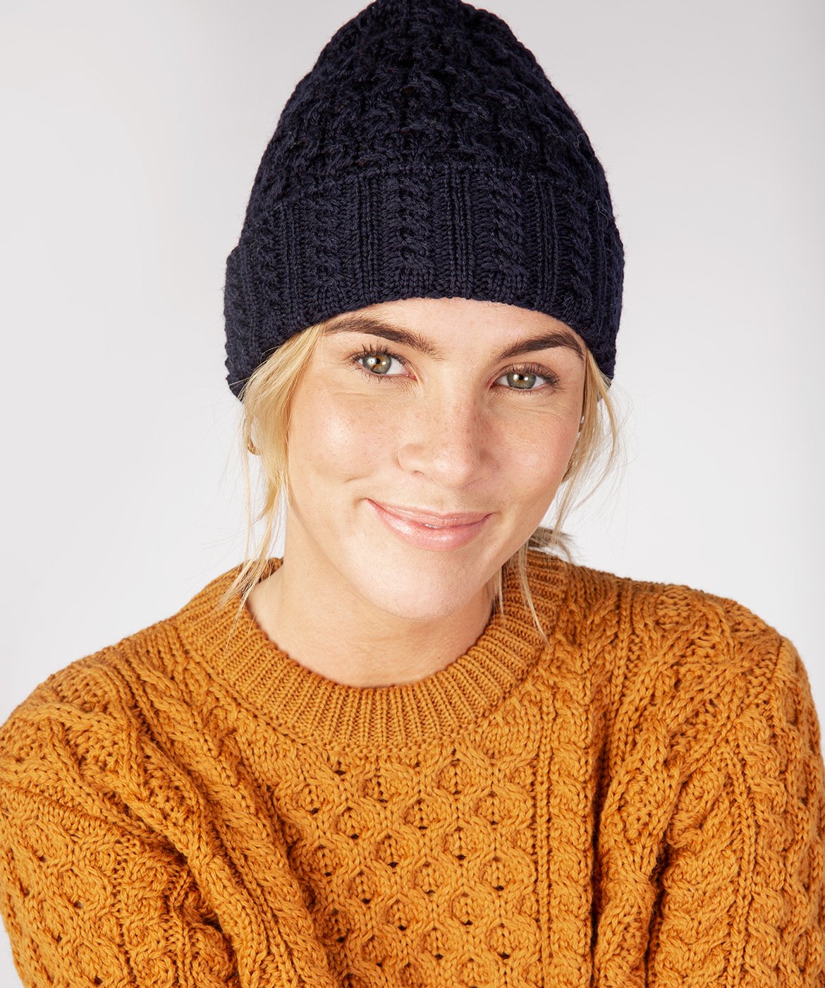 Aran Hat Navy