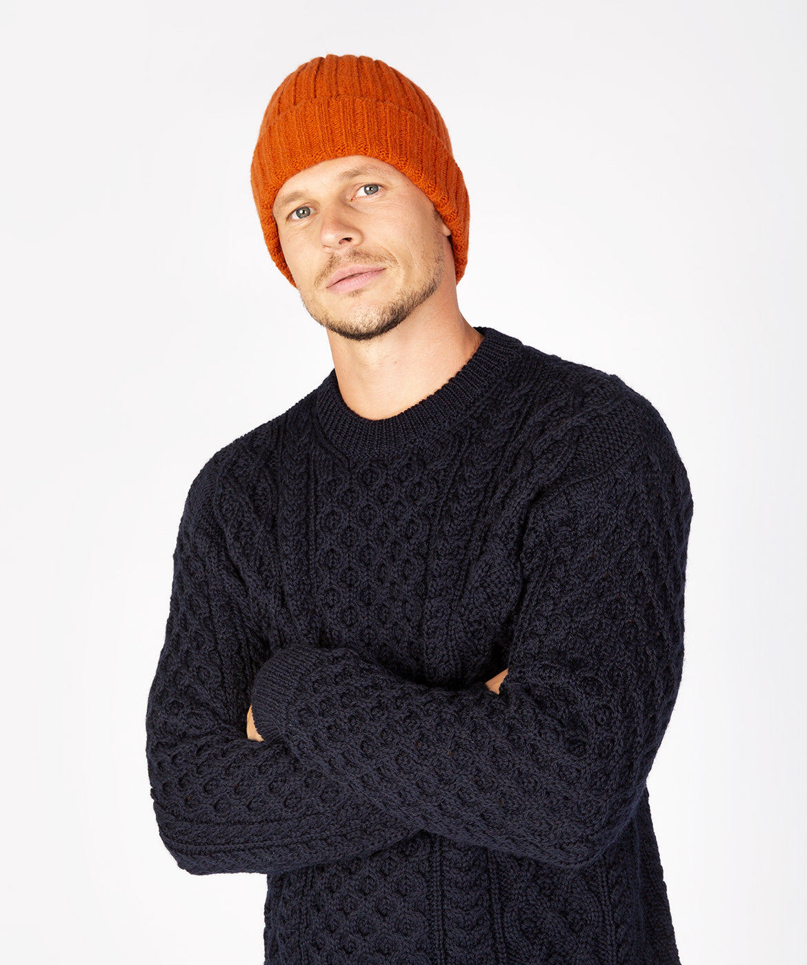 Luxe Ribbed Hat Terracotta