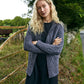 IrelandsEye Knitwear Women's Ash Aran Zipped Hooded Jacket Steel Marl