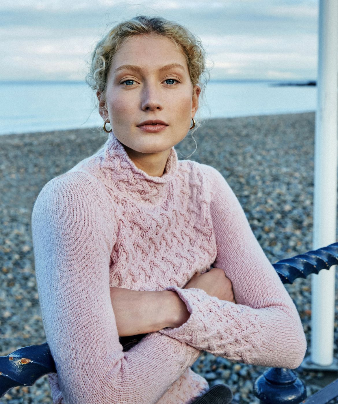 IrelandsEye Knitwear Trellis Sweater Pink Mist