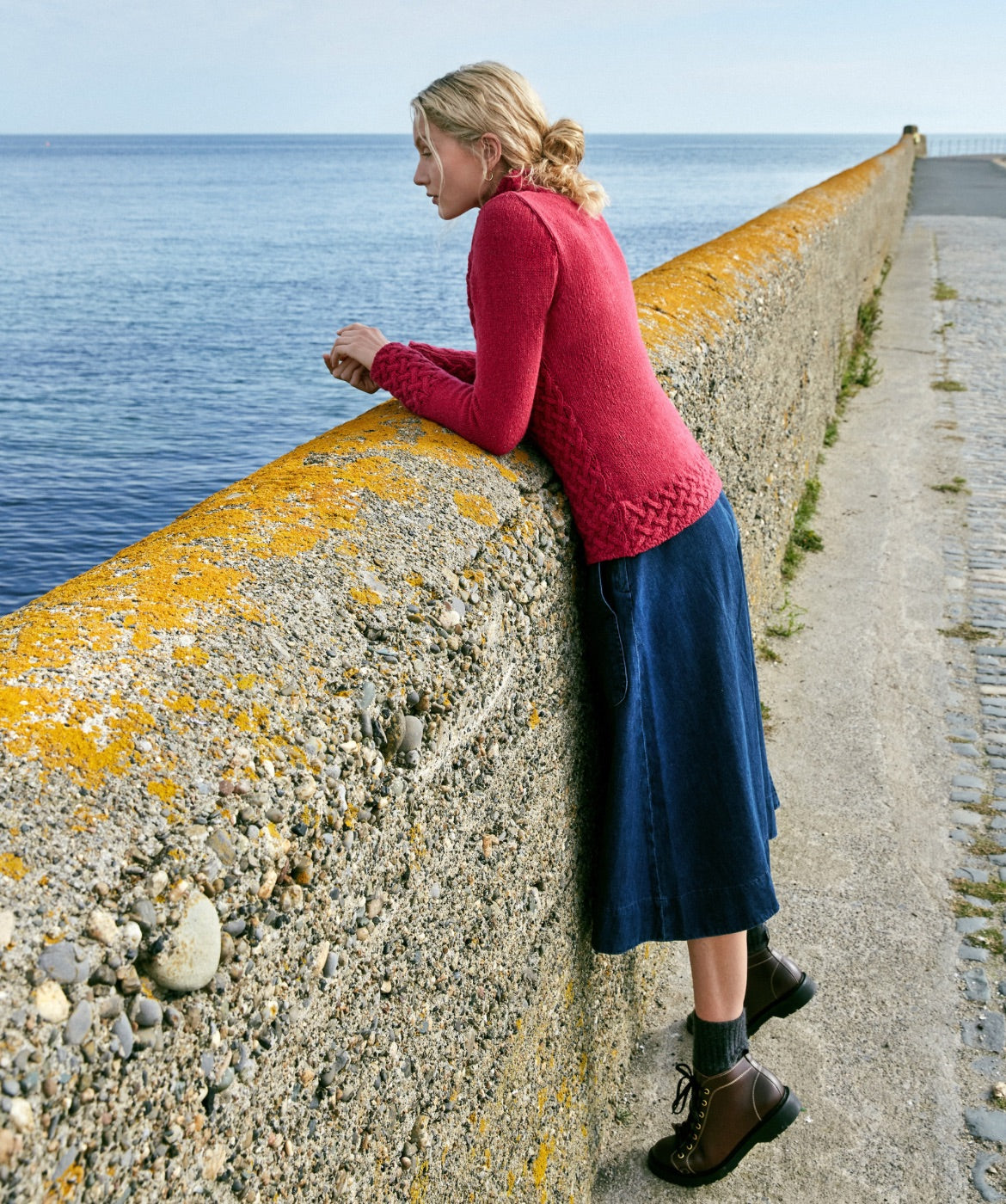 IrelandsEye Knitwear Trellis Sweater Bramble Berry