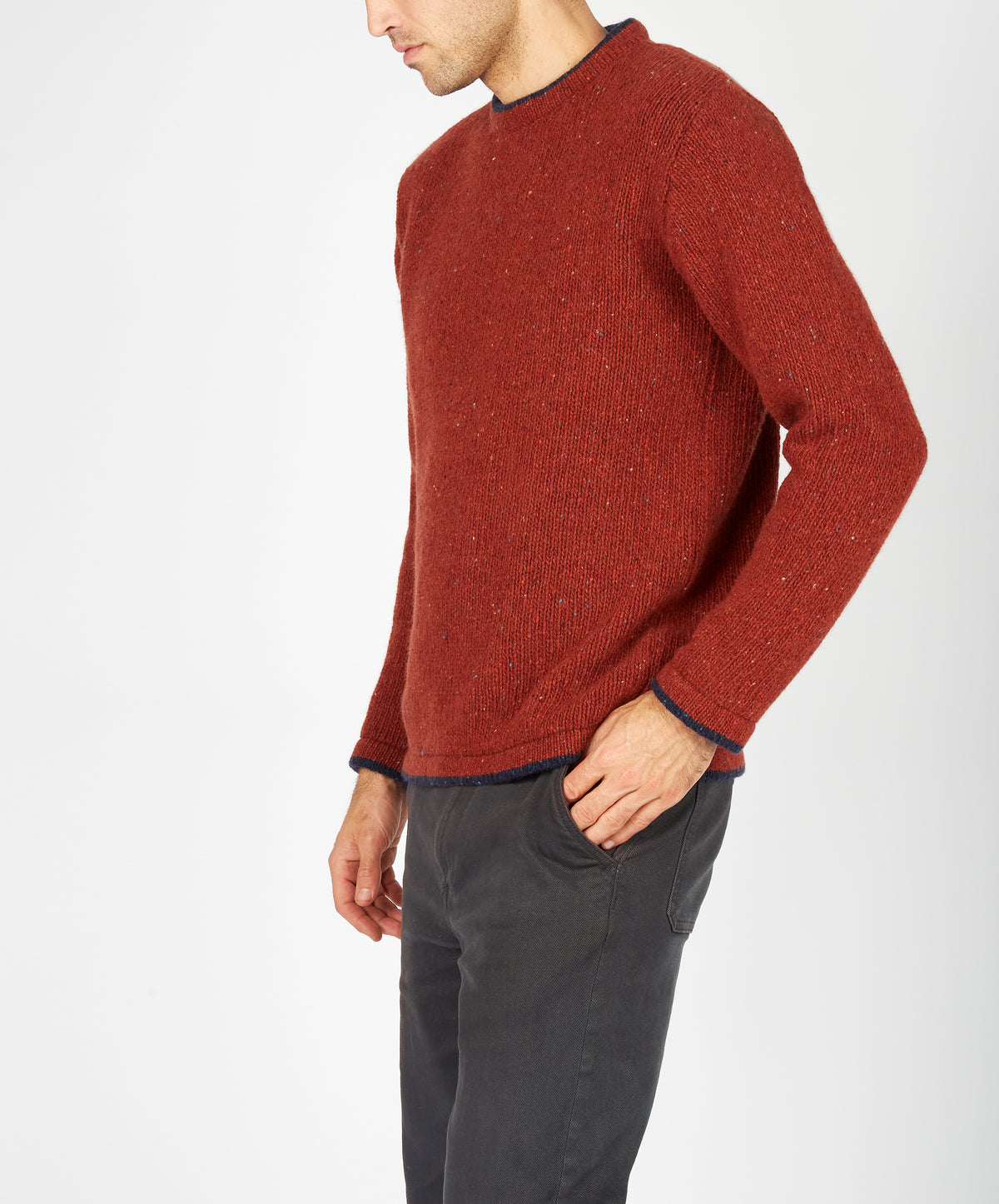 IrelandsEye Knitwear Roundstone Sweater Copper Marl