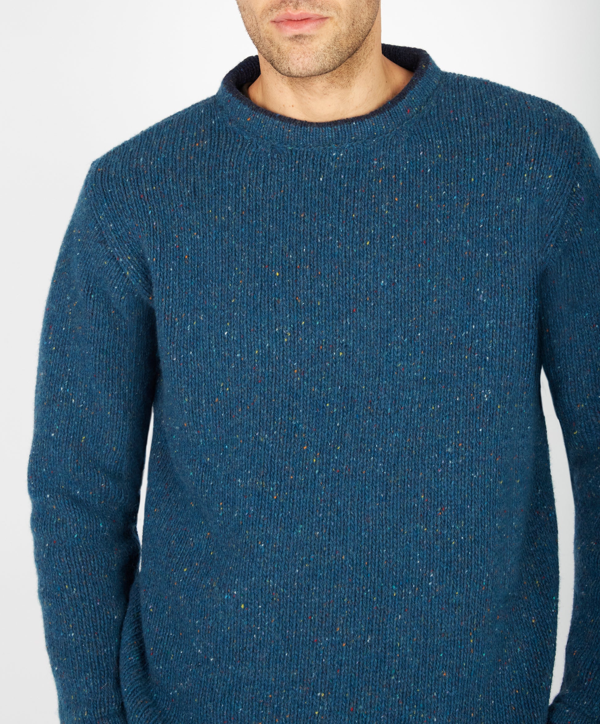 IrelandsEye Knitwear Roundstone Sweater Ink Marl