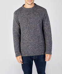 The Roundstone Cashmere Sweater Navy Marl