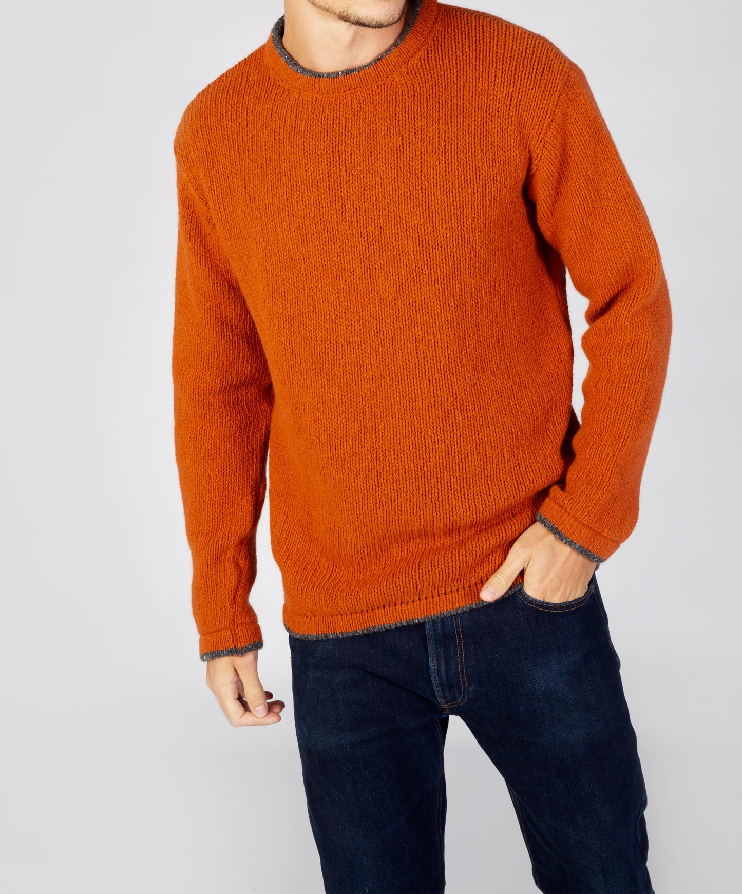 IrelandsEye Knitwear Roundstone Sweater Terracotta