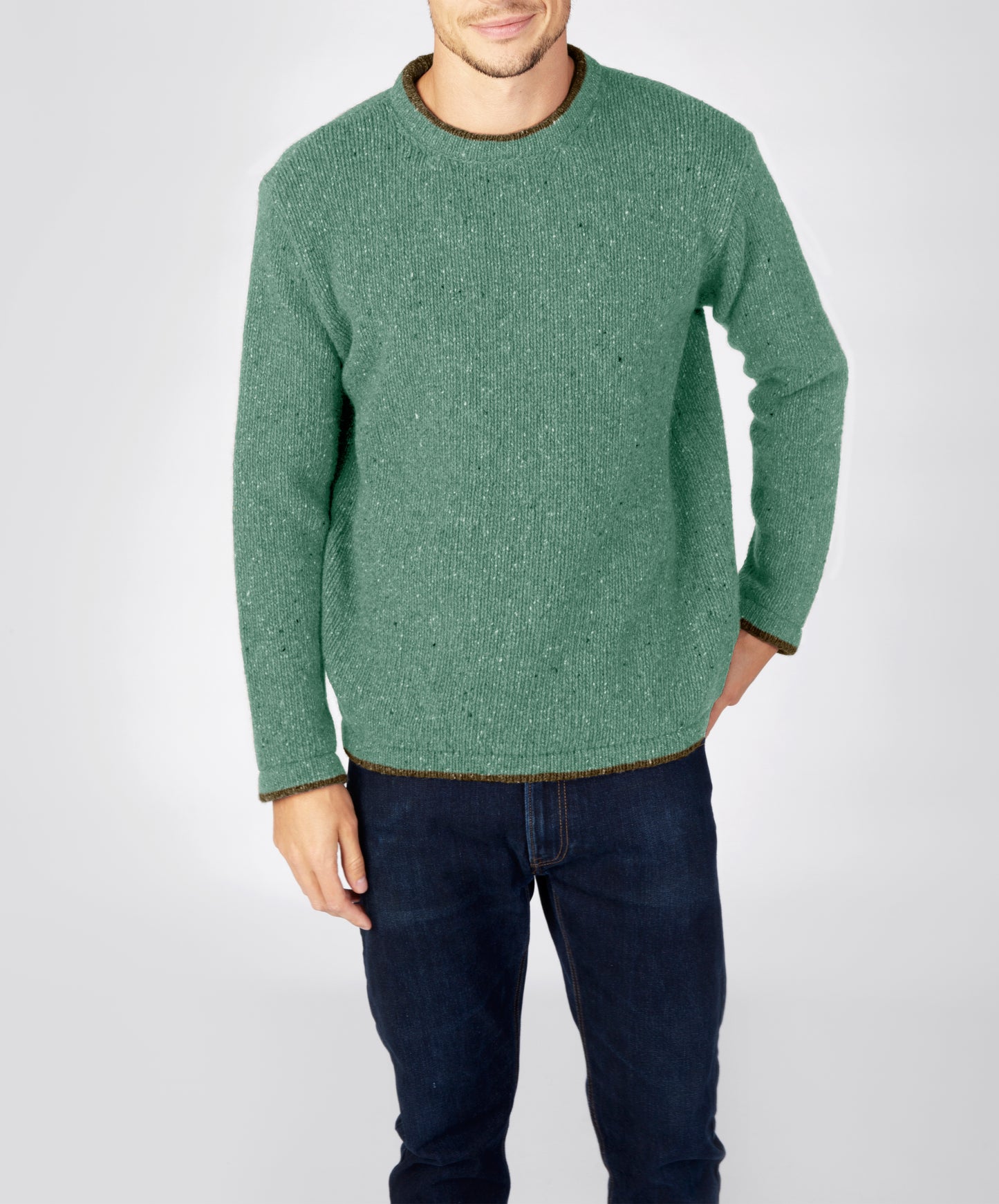 IrelandsEye Knitwear Roundstone Sweater Wave