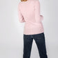 IrelandsEye Knitwear Horseshoe Cable Cardigan Pink Mist