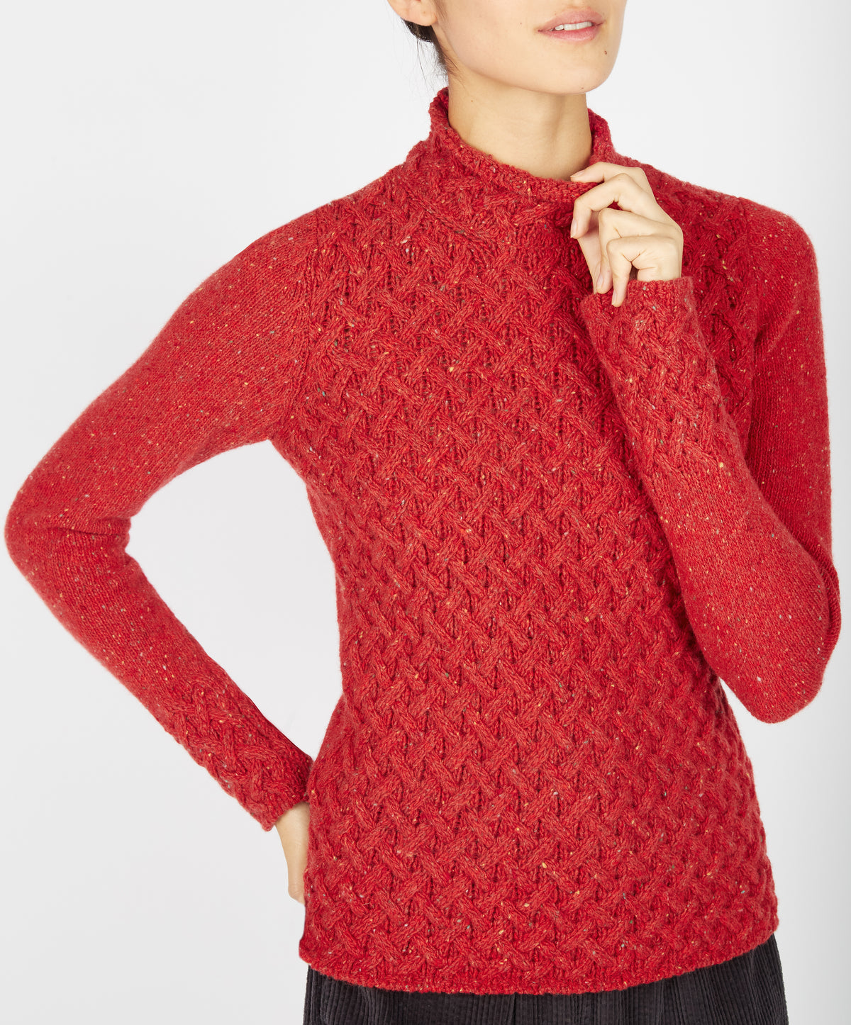 IrelandsEye Knitwear Trellis Sweater Chilli