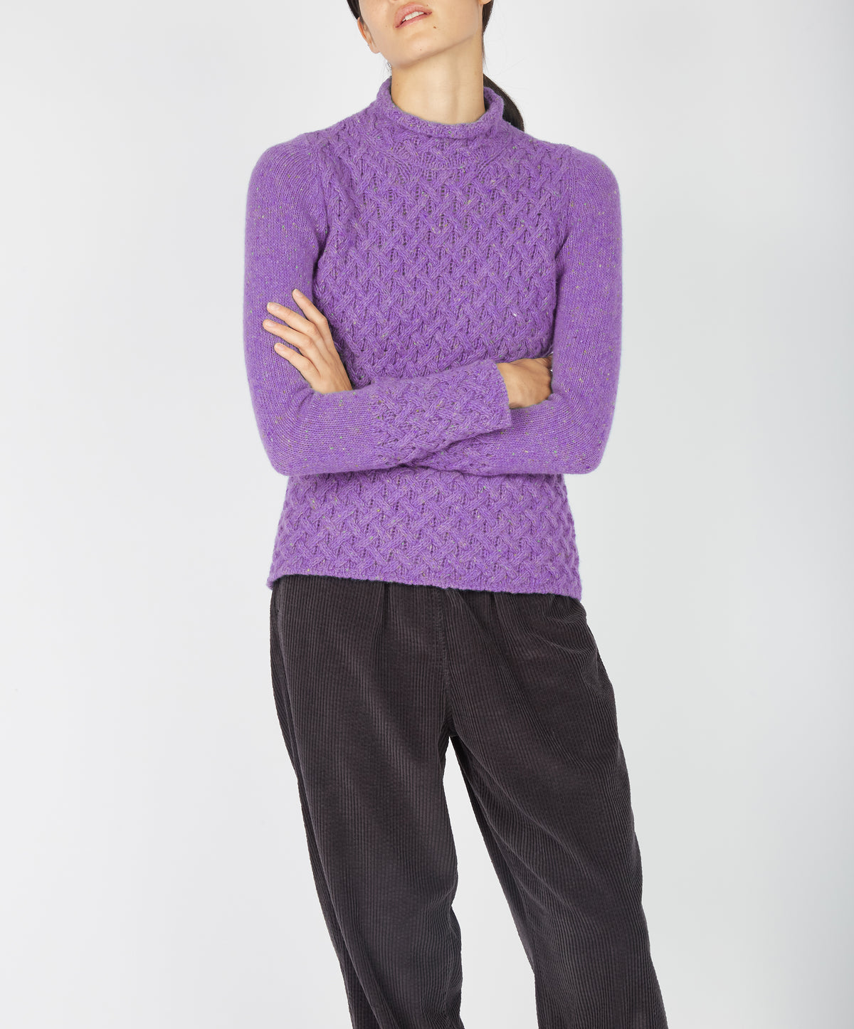 IrelandsEye Knitwear Trellis Sweater Orchid